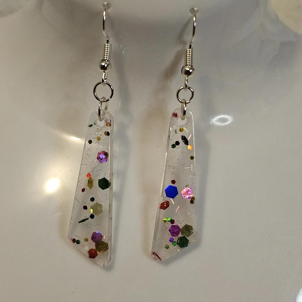 Handmade Beautiful Beacons Resin 925 Silver Earrings Mystery Bundle!